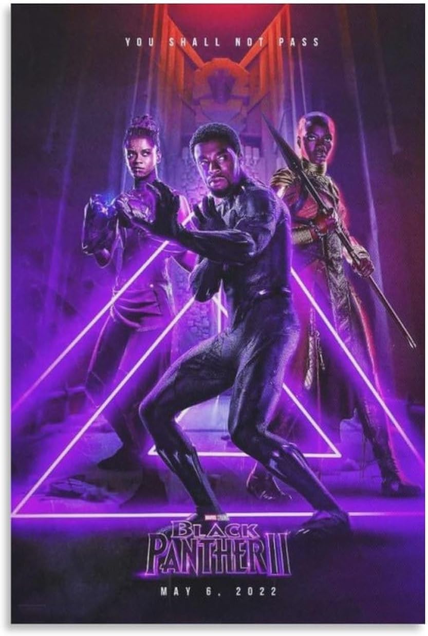 Amazon.co.jp: ブラックパンサー2映画アート 印刷 ポスター キャンバス